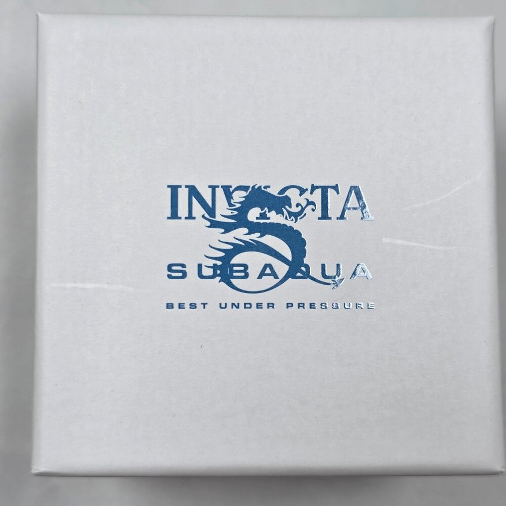 Invicta Subaqua Watch White Yellow Gold Diver 100M Quartz Silicone Strap New/Box - Picture 6 of 6